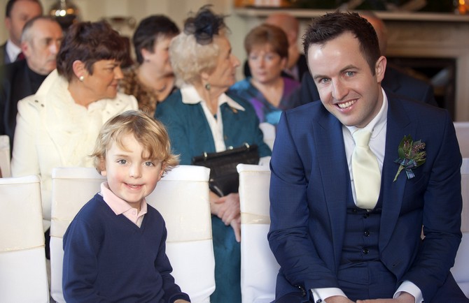 groom and page boy navy suits